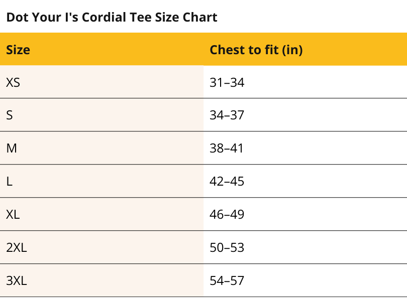 Dot Your I's Cordial Tee